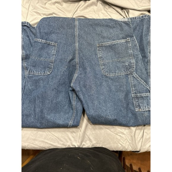 KEY DENIM OVERALLS WOMENS SIZE 18 Tall 100% COTTON - Picture 3 of 3